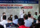 UAGro recolecta y dona víveres para damnificados en Oaxaca.